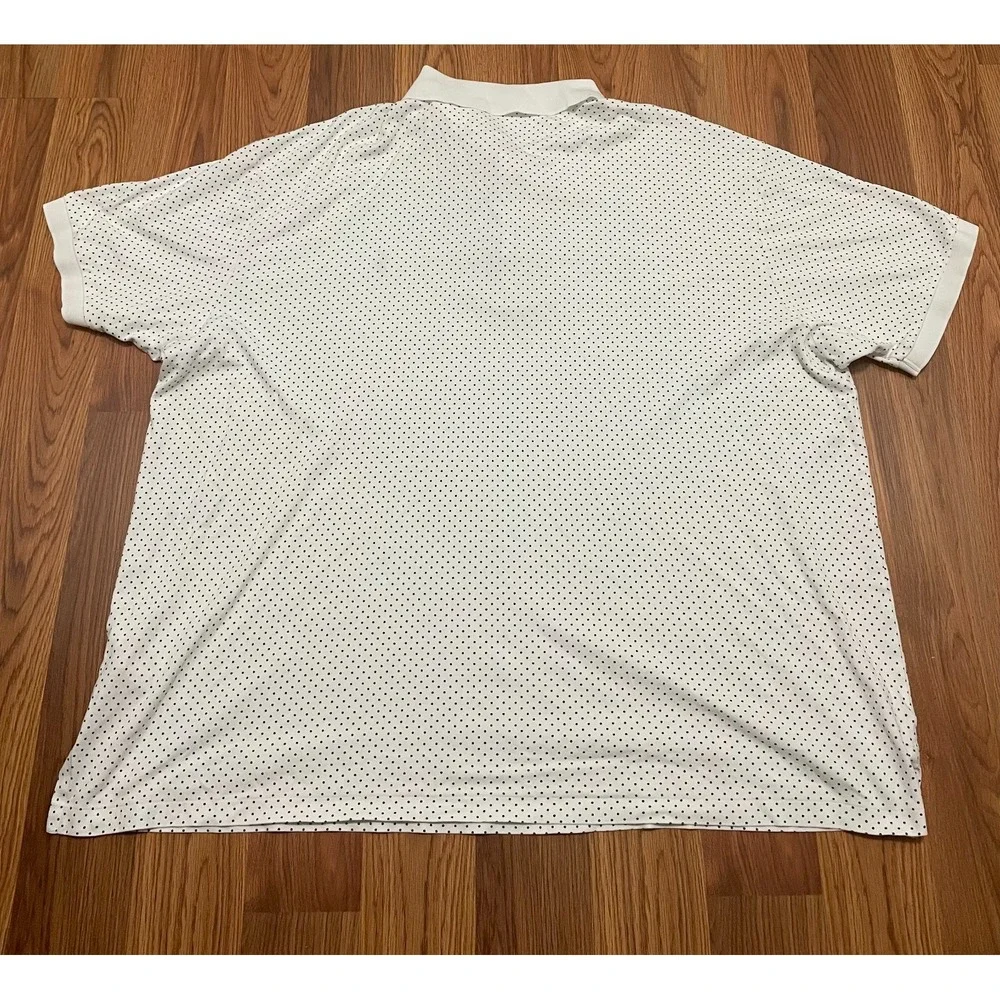 Polo Ralph Lauren Polo Shirt Mens 3X Big Polka Dot Short Sleeve White